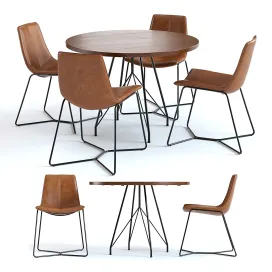 West elm jules table slope chairs